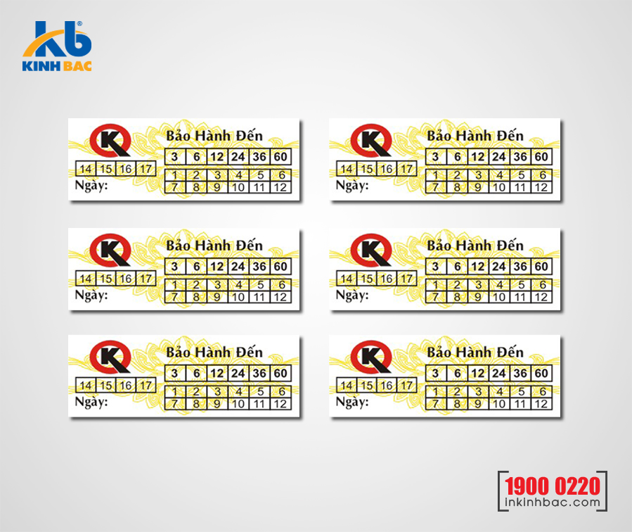 In tem bảo hành - BHKB14 In tem bảo hành - BHKB14