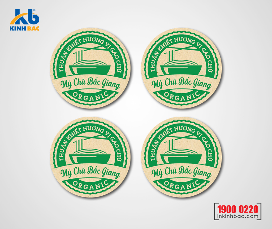 In tem Decal giấy Kraft - DGK5 In tem Decal giấy Kraft - DGK5